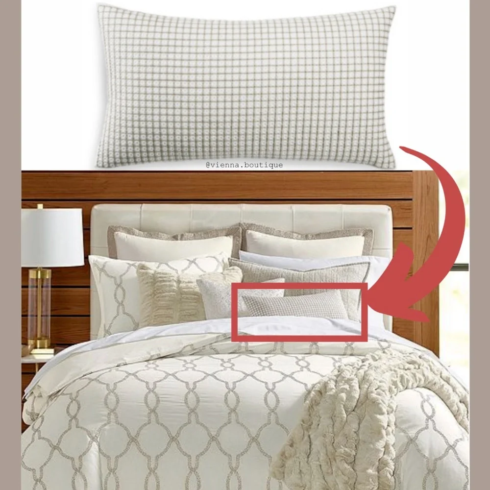 NEW Decorative‎ Pillow for Hudson Park HP Seed Stitch Trellis